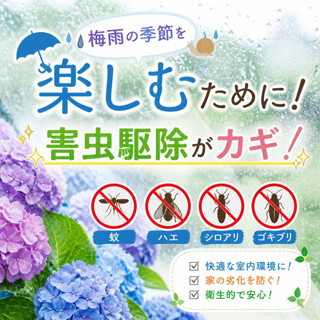 梅雨の季節を楽しむために！害虫駆除がカギ！