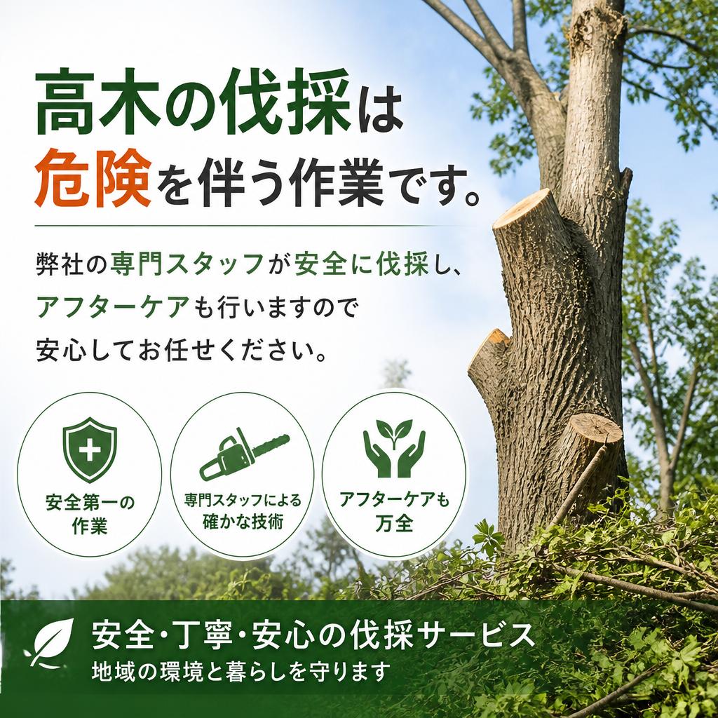 高木の伐採とそのポイント