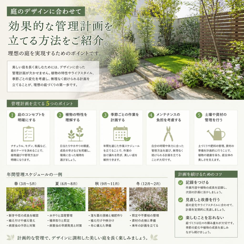 庭のデザインと管理計画