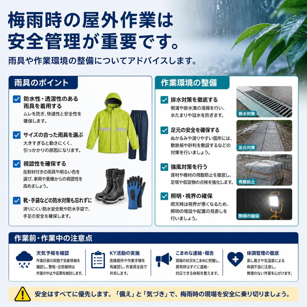屋外作業の注意点