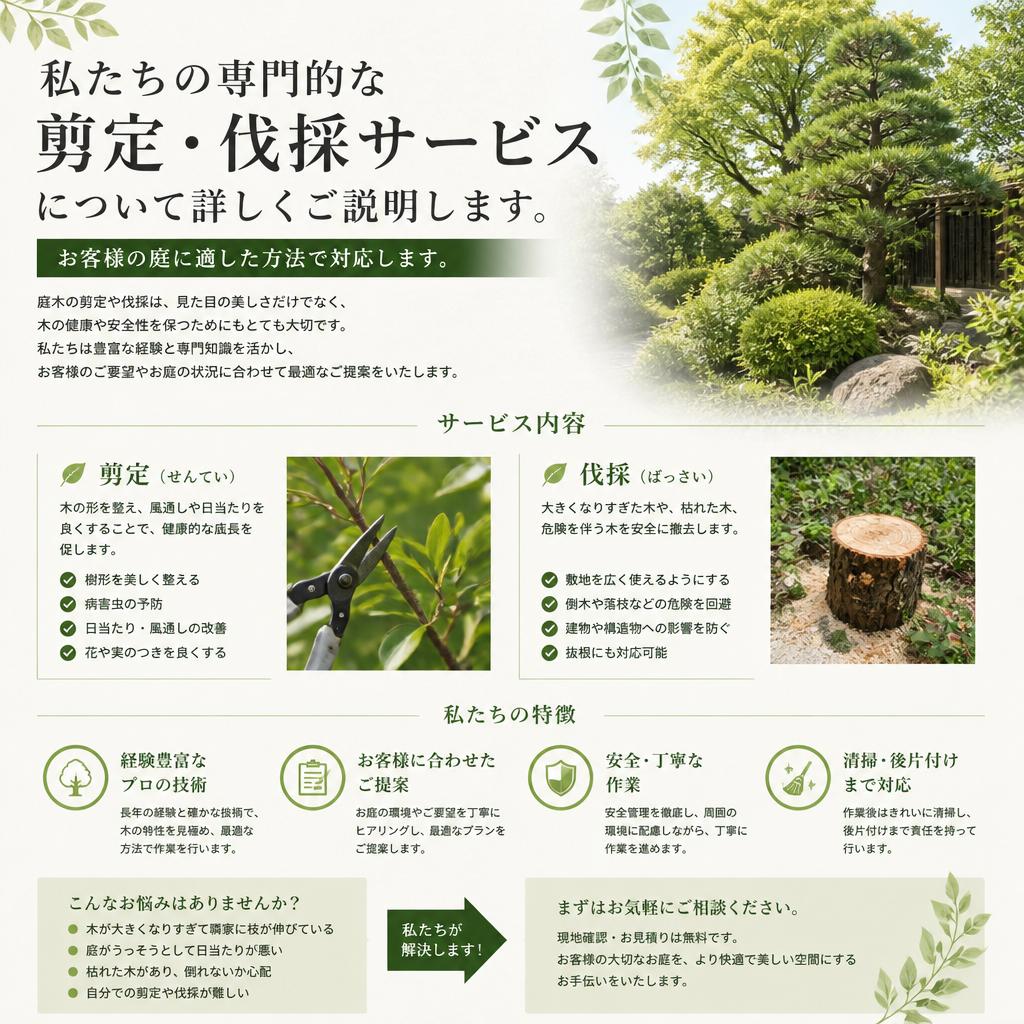 剪定・伐採サービスのご紹介