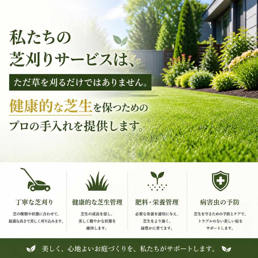芝刈りサービスの特長