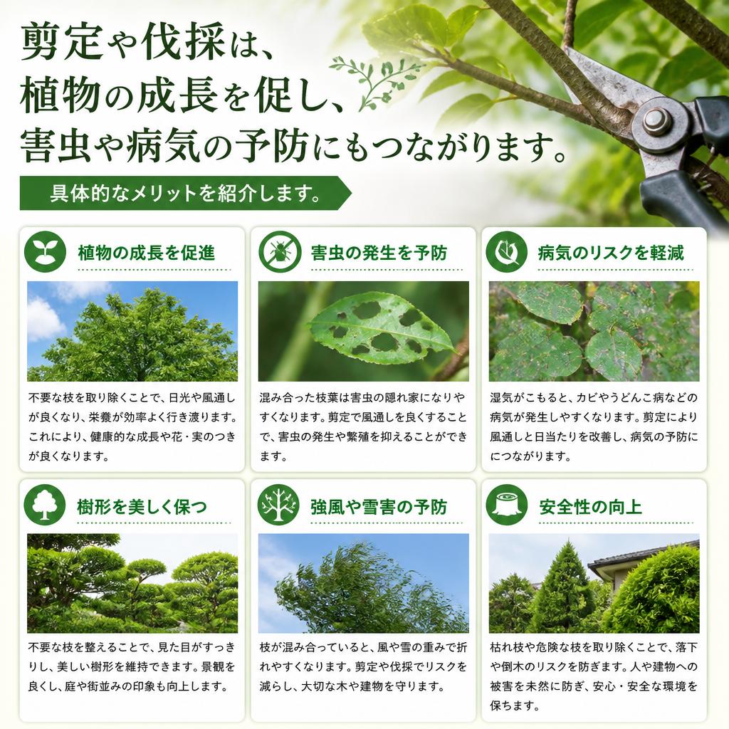 剪定と伐採のメリット
