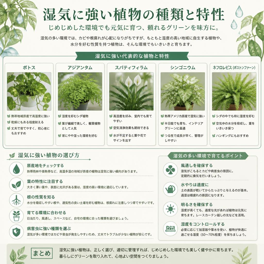 湿気を利用した植物選び