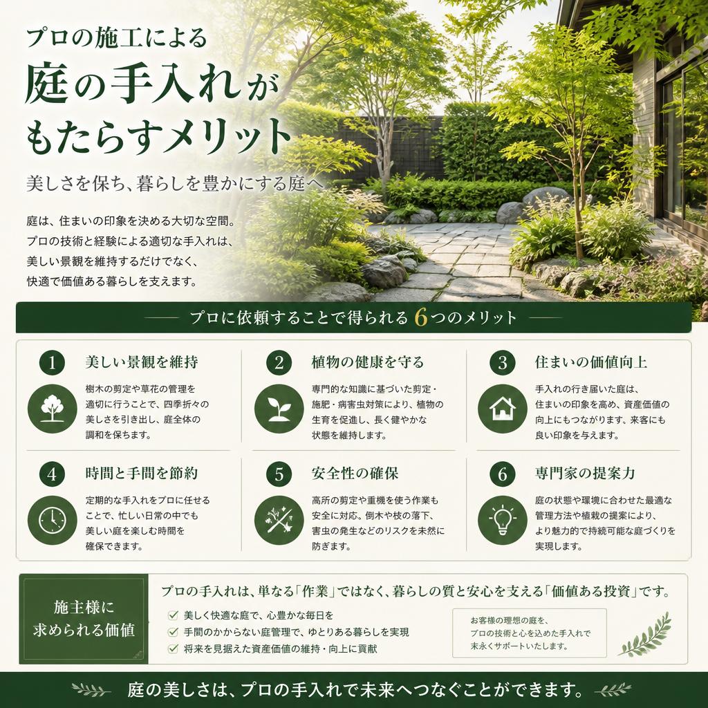 プロによる庭の手入れのメリット
